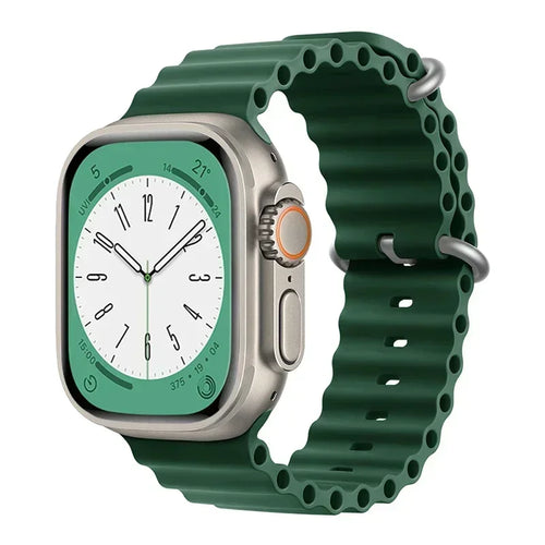 Silicone Ocean band for Apple Watch straps 45mm 46mm 40mm Ultra 2 49mm