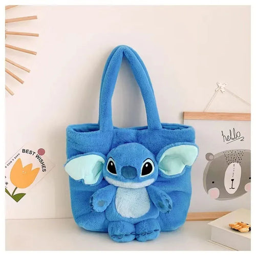 Disney 2025 New Cartoon Plush Doll Shoulder Bag Sweet and Cute Stitch