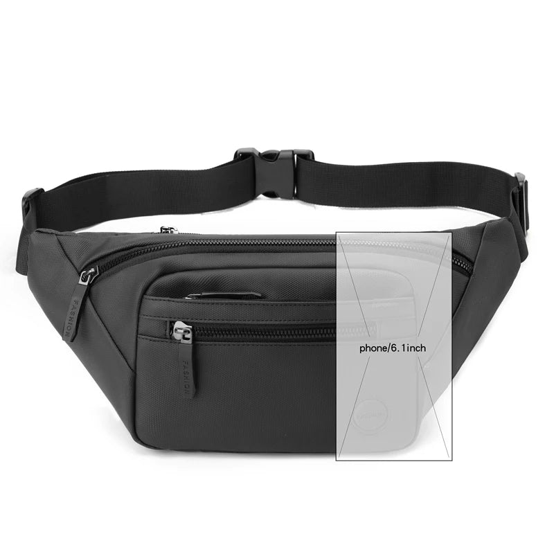 Unisex Waterproof Waist Bag Pack Male Belt Pouch Ladies Kangaroo Hip