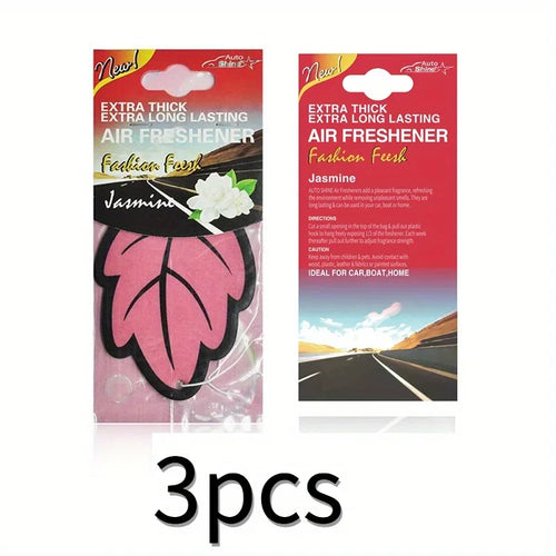 3-60pcs Car Air Freshener Natural Scented Tea Paper Auto Hanging