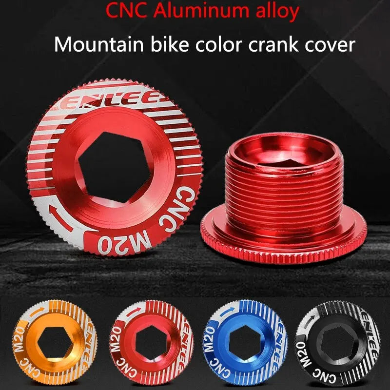 ENLEE Bike Crank Cover Crank Screw Aluminum Alloy Mountain Bike Color