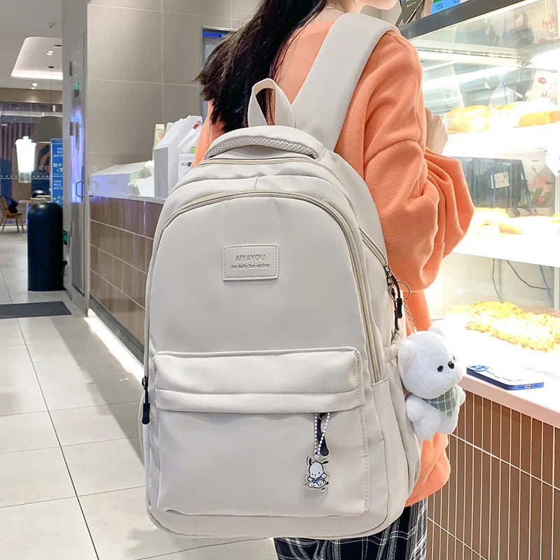 New Female Fashion Lady High Capacity Waterproof College Backpack