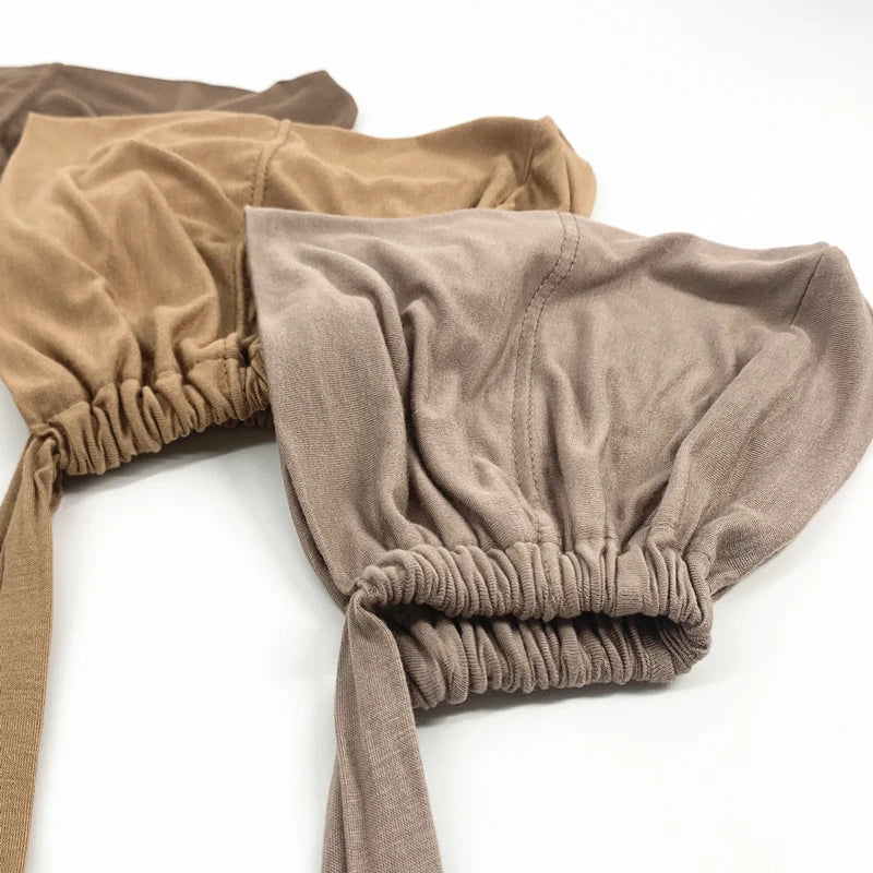 82 colors Tie Back Undercaps Fashion Women Inner Hijab Muslim Cap