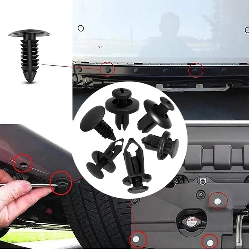 190PCS Set Car Universal Buckle 6 Models Size Fastenr Rivet Clamping