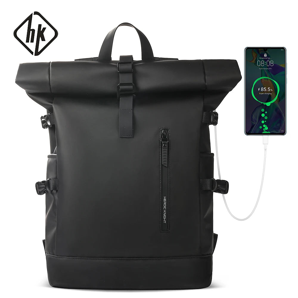 HK Expandable Travel Backpack Men Large Capacity Waterproof 15.6”