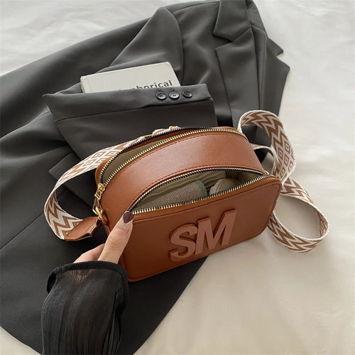 Fashion Letters Shoulder Bags for Women Leopard Print Small Square Bag