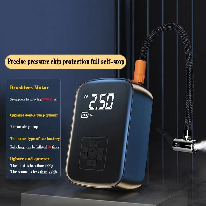 150PSI Wired/Wireless Car Air Compressor Electric Tire Inflator Pump