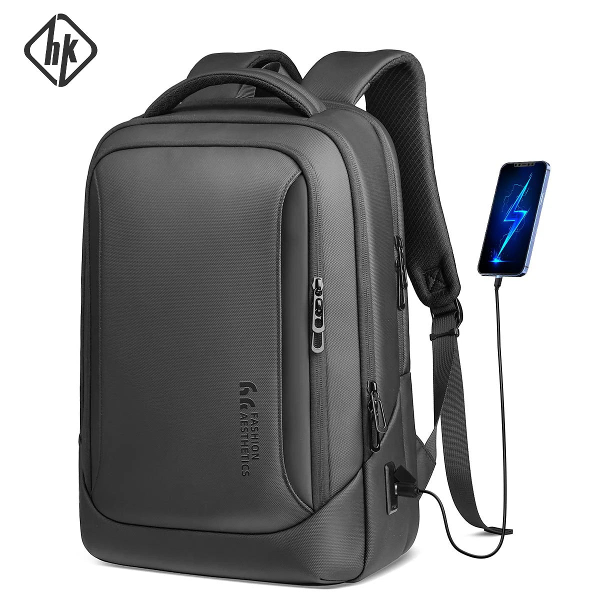 HK Men's Designer Laptop Bag Waterproof School Bags for College Boys