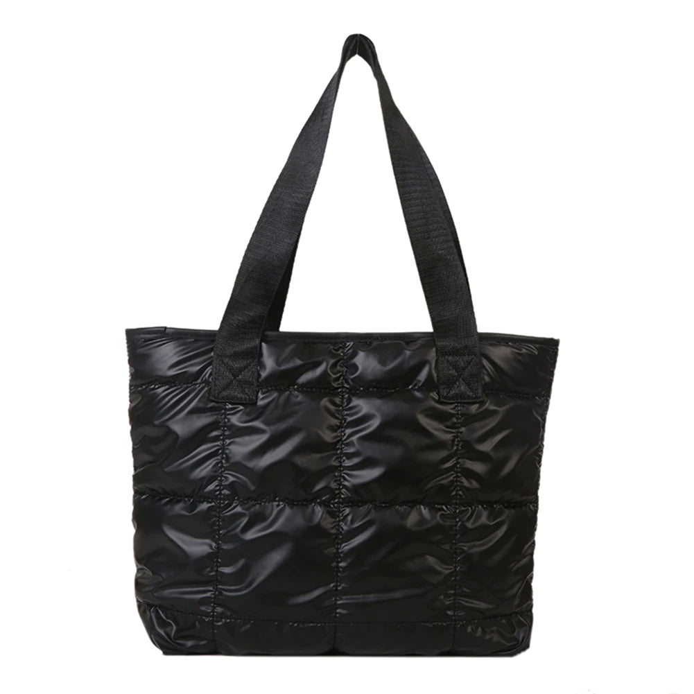 Fashion Ladies Tote Handbags Large Capacity Cotton Padded Top-handle