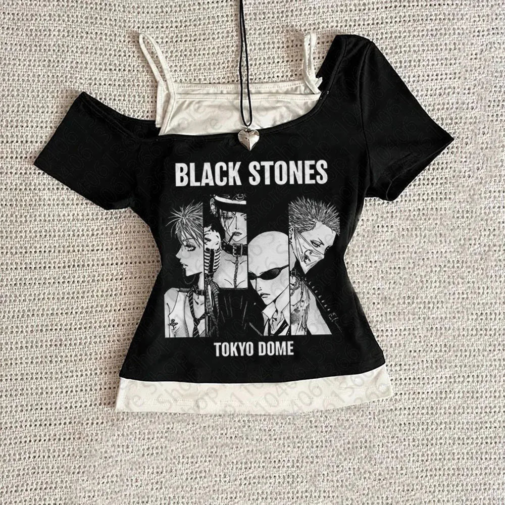 Y2k Nana Osaki Graphic T Shirts Casual Harajuku Streetwear Japanese