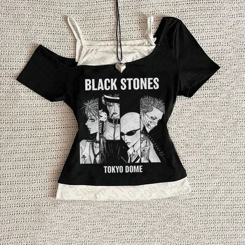 Y2k Nana Osaki Graphic T Shirts Casual Harajuku Streetwear Japanese