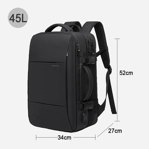 BANGE Men Luxury Designer Outdoor Backpack Expandable Commercial