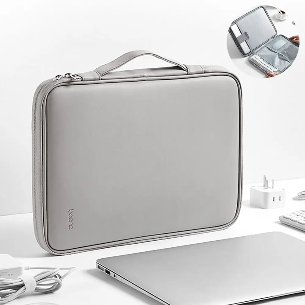 13 14 15 inch Laptop Sleeve Tablet Case PU Leather Shockproof Business