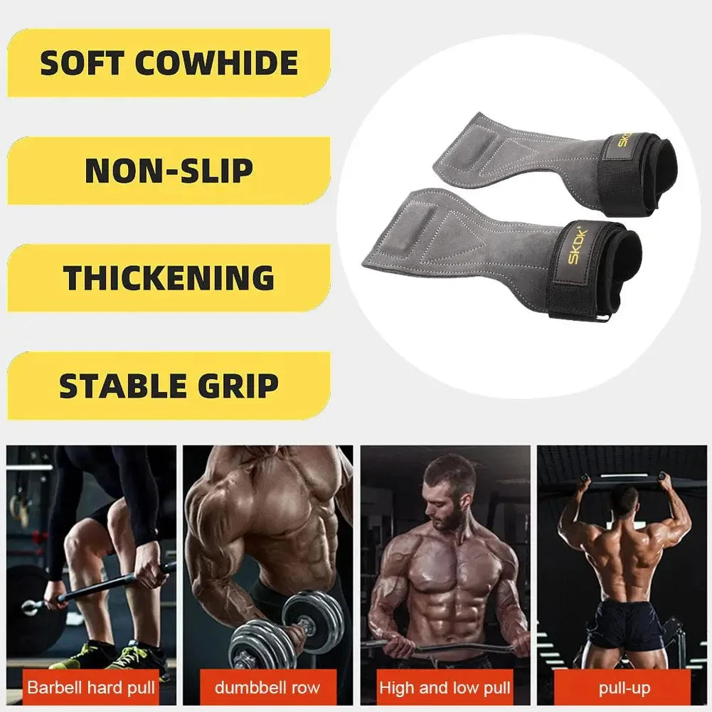 2Pcs Gym Gloves Fitness Hand Palm Protection Equipment Anti Slip And