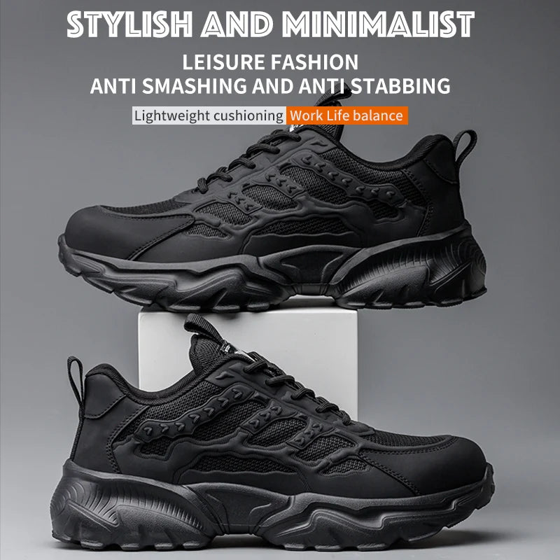 Work Safety Shoes For Men Lightweight Protective Work Sneakers