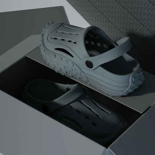 Comwarm Men‘s Summer Hole Slippers Fashion Breathable Hollow Sandals