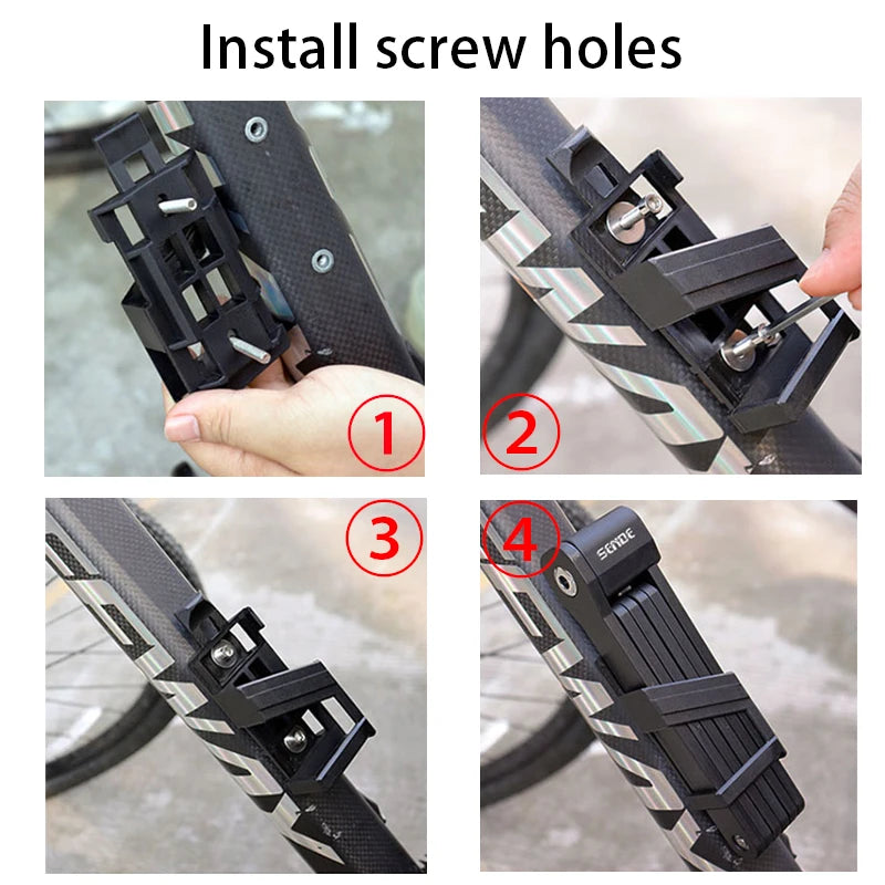 Bicycle Folding Chain Lock Bike Foldable Lock Anti-theft E-Bike Chain