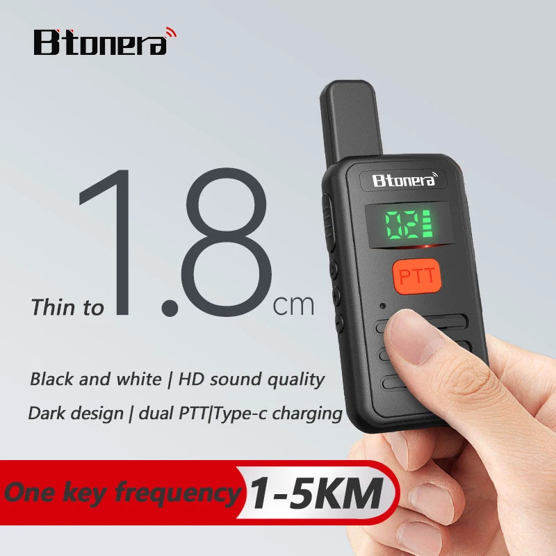 Btonera T1 Mini Walkie Talkie pmr 446 Profesional Walkie Talkies Largo