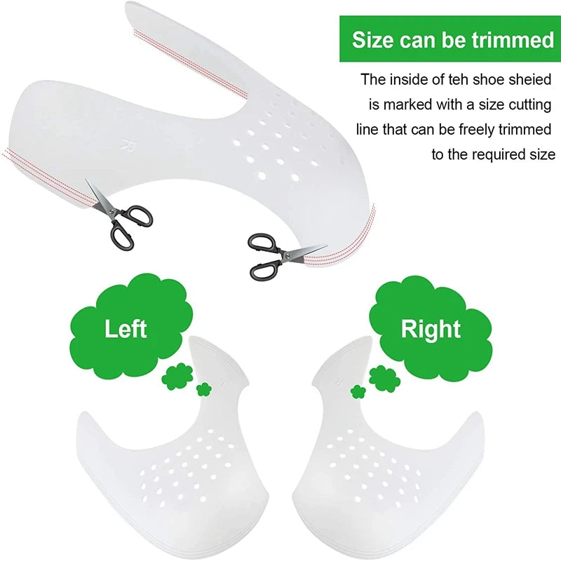 4Pcs Crease Protector Shoe Head Stretcher Sneaker Anti Crease Wrinkled