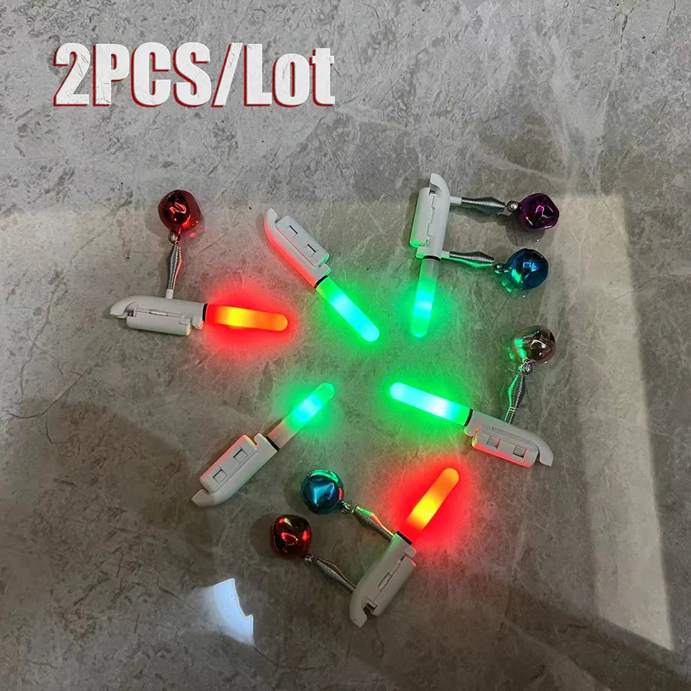 2 Pcs/Set Electronic Fishing Light Rods Led Bells Light Rods Bite