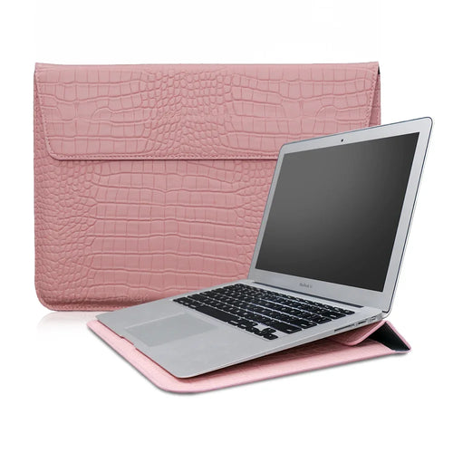 Crocodile Leather Flip Case Bag Laptop Sleeve for Macbook Air 13 14 15