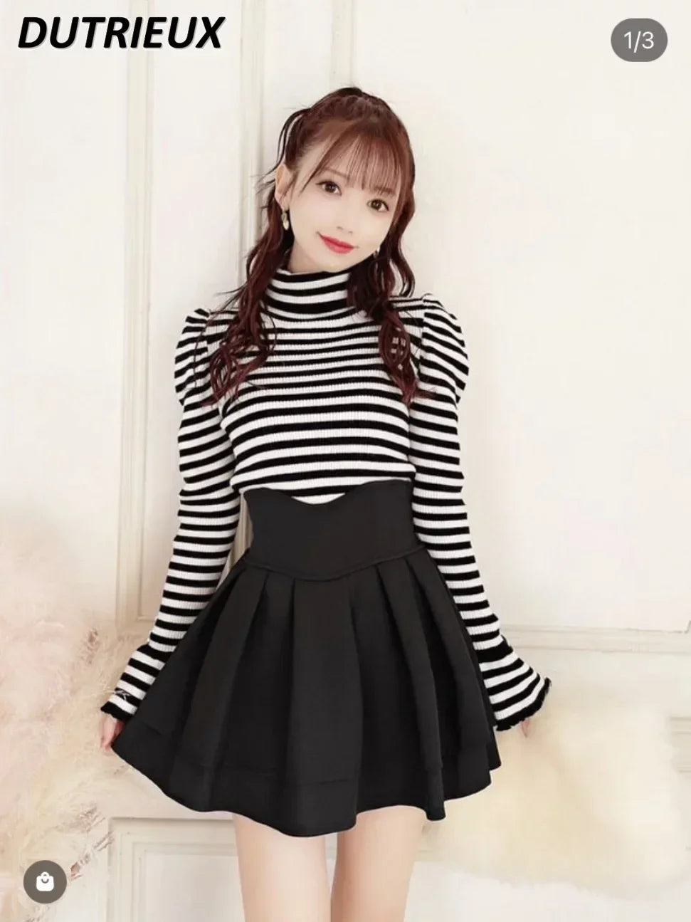 Japanese Lolita Skirts Ruffled Pleated Plaid Skirt Women 2024 Spring