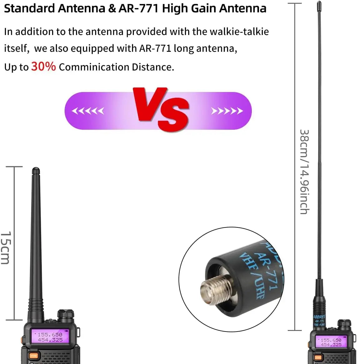 1/2X Baofeng UV-5R 8W Tri-Power Walkie Talkie High Power Dual Band