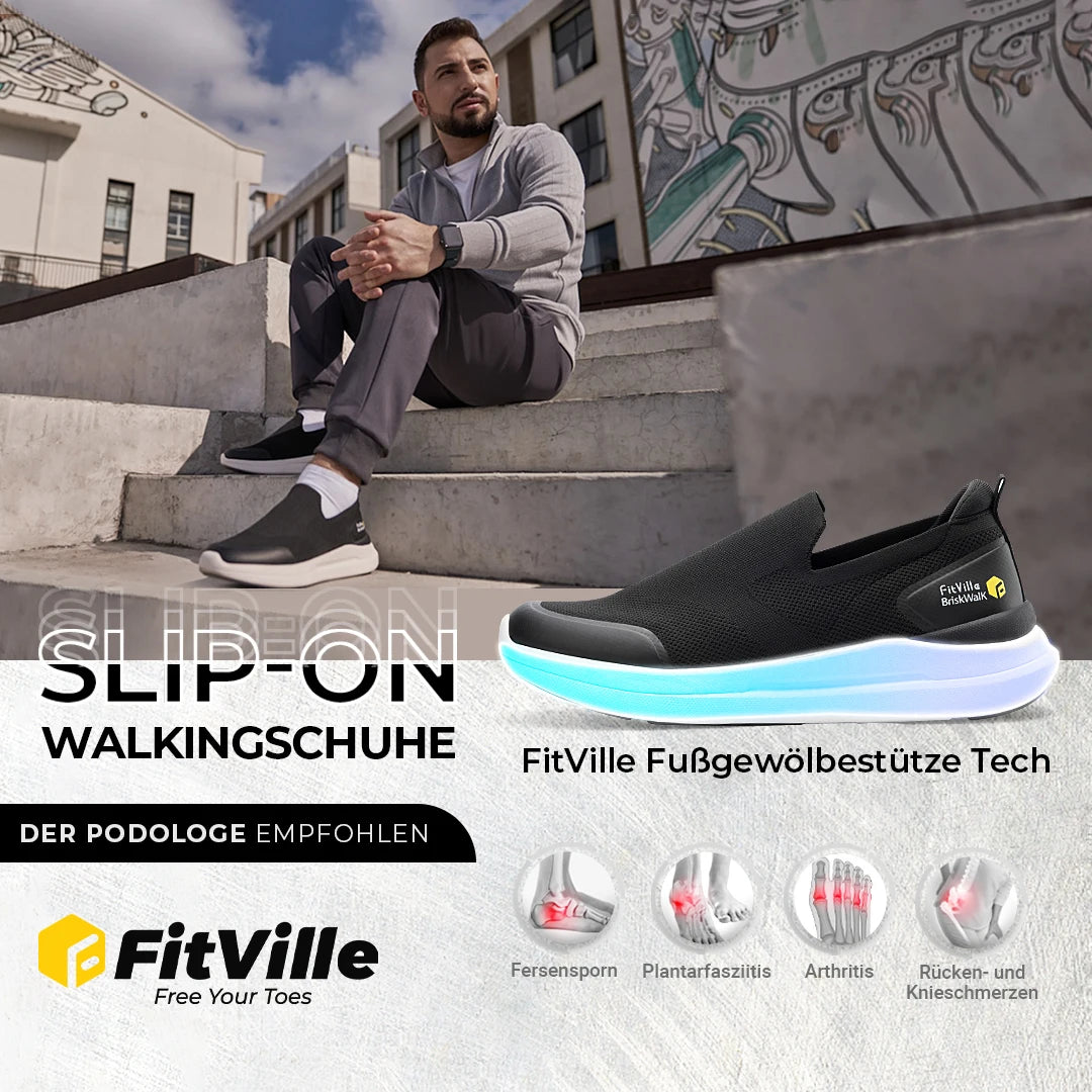 FitVille Men‘s Walking Shoes Extra Wide Plantar Fasciitis Shoes