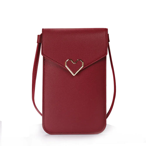 Women Cell Phone Bag Shoulder Transparent Card Holders Girl  Handbag