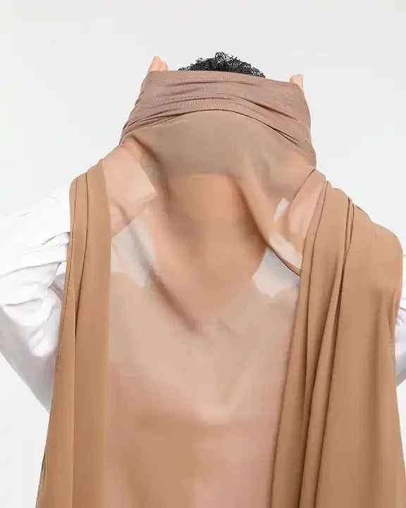 Pin Free Instant Chiffon Hijab Women Jersey Bonnet Islam Shawls and