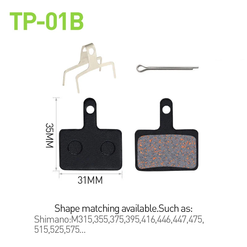 2 Pairs (4 pcs) MTB Bicycle Hydraulic Disc Brake Pads For SHIMANO SRAM