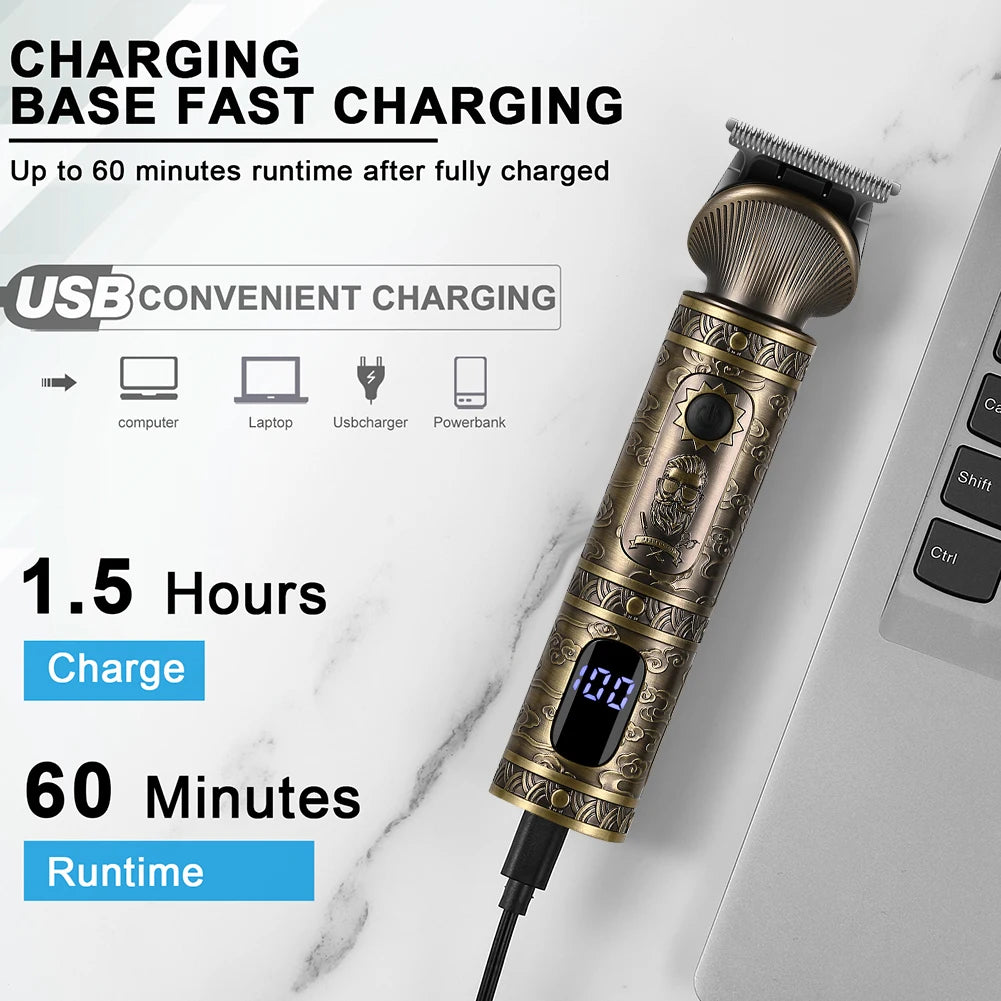 Hatteker 6 in 1 hair clipper set hair trimmer hair cutting machine for