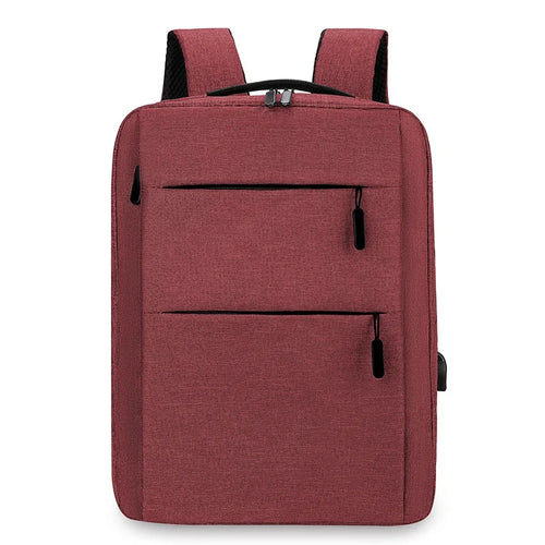 Men's and women's computer backpacks, multi-layer zipper laptop bags,