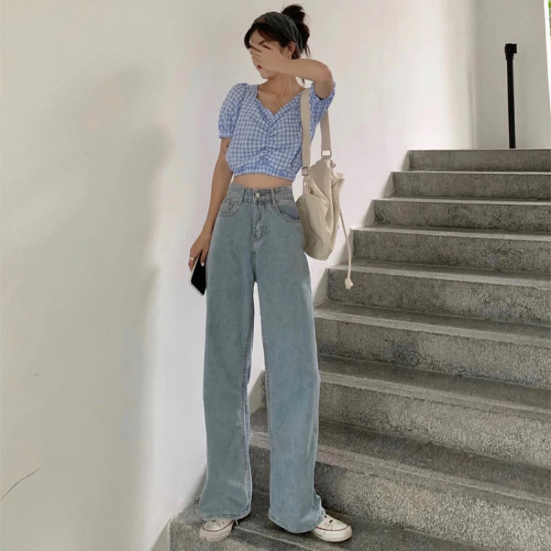 Spring And Summer New High Waisted Slim Jeans For Women Niche Casual