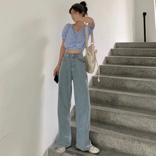 Spring And Summer New High Waisted Slim Jeans For Women Niche Casual