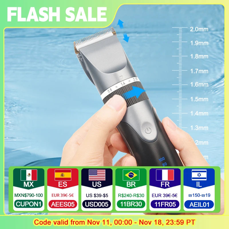 Professional Hair Clipper Electric Barber Hair Trimmers For Men Adults