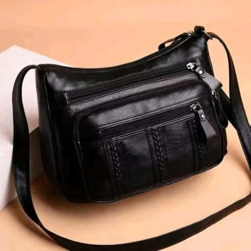 2024 New middle-aged women's bag, lightweight, multi-layered,