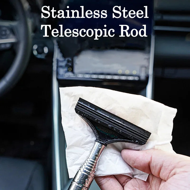Telescopic Stainless Steel Car Rearview Mirror Wiper with Retractable