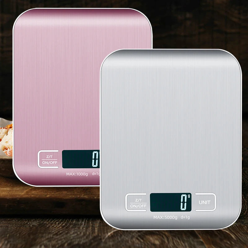 5kg/10kg Digital Kitchen Scale LCD Display Stainless Steel Electronic