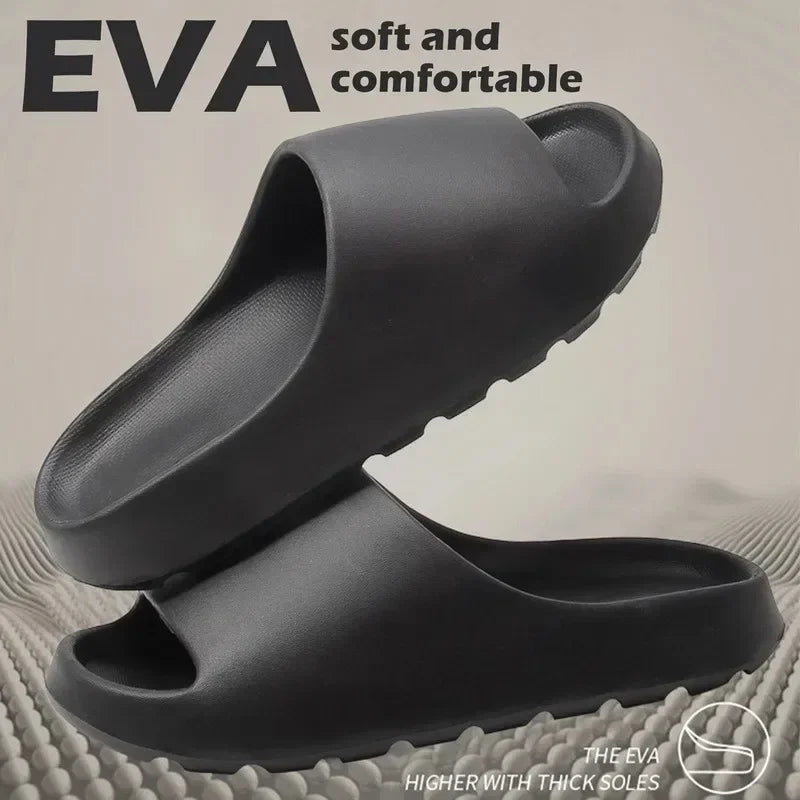 Unisex House Shoes Non-Slip thick Soft Platform Slide Sandals for