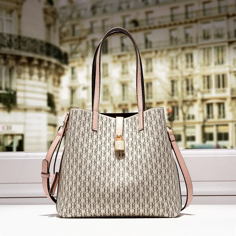CH Premium Versatile Leather Crossbody Bag Ladies Large Capacity Daily