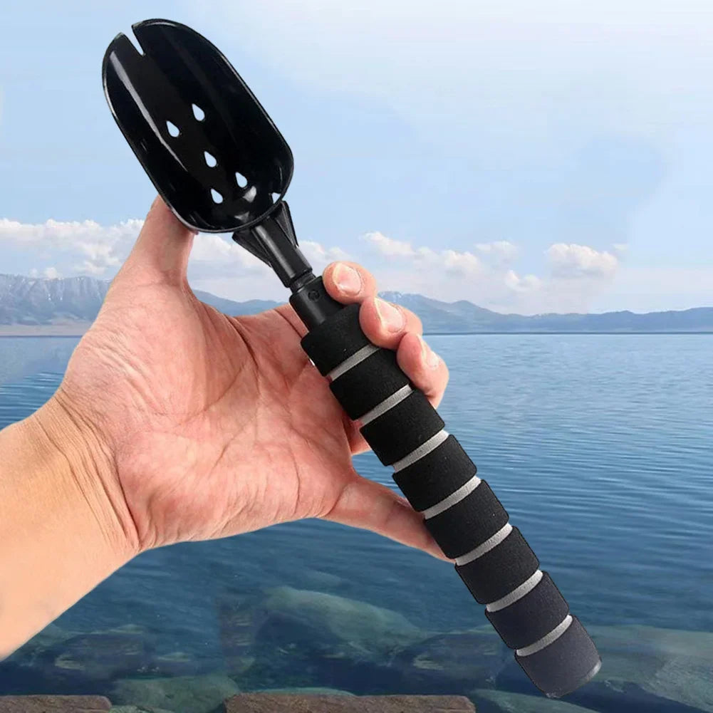Bait Throwing Spoons Retractable Fish Bait Casting Scoop Lightweight