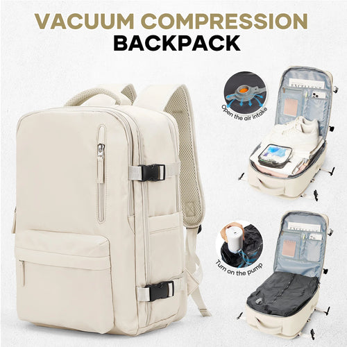 Vacuum Compression Travel Backpack - Large Capacity Foldable Hiking