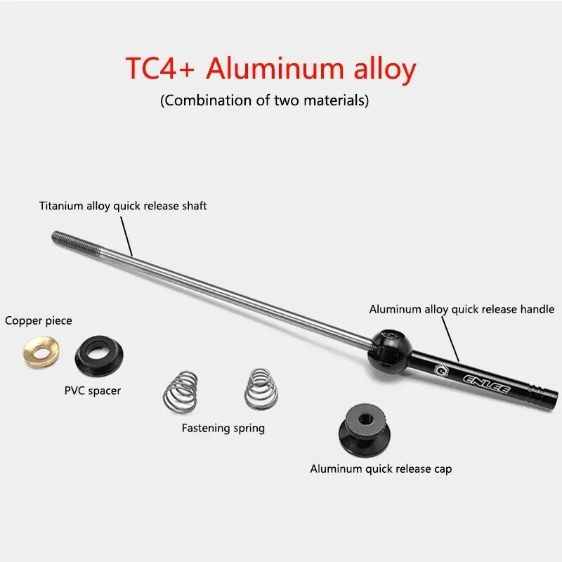 ENLEE Titanium Ti Skewer QR Bicycle Quick Release Skewer Lever MTB