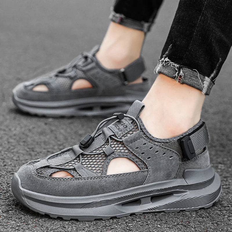 Sandles For Men Rubber Shoes Sport Man Summer Sandals Leather Italian