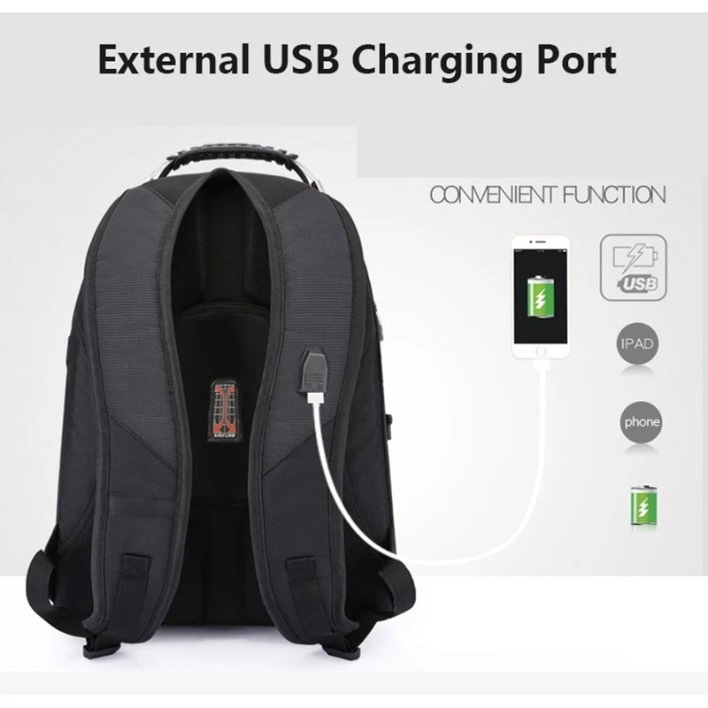 Swiss-Multifunctional bags Durable 17 Inch Laptop Backpack, Travel