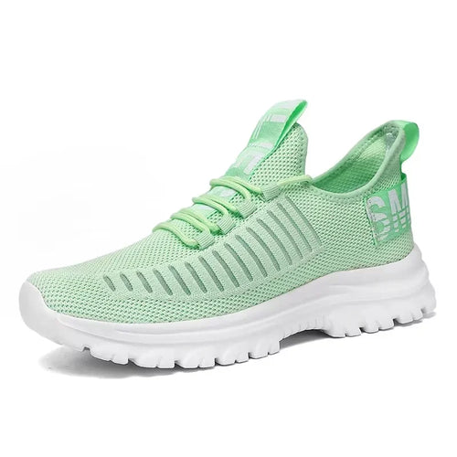 Hot Selling! Tennis Shoes Men Women Elastic Knit Mesh Breathable Upper