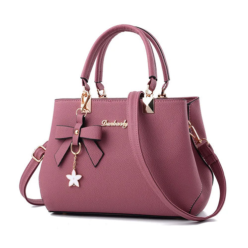 Yogodlns Elegant Women Messenger Bags with flower pendant Office