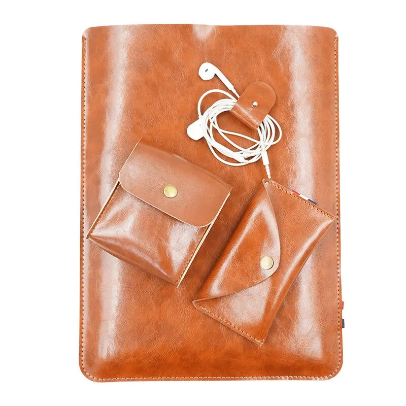 Combination Suit 14 Inch Laptop Bag Case PU Leather Sleeve For M1 M2