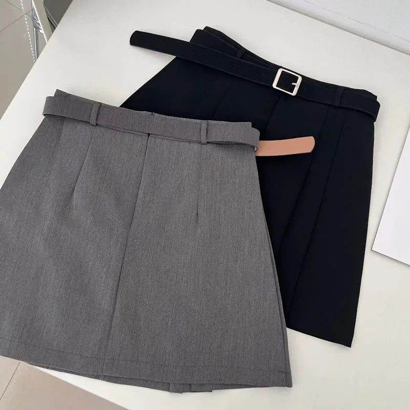 Lucyever Preppy Style A-Line Skirt for Women Summer New High Waist
